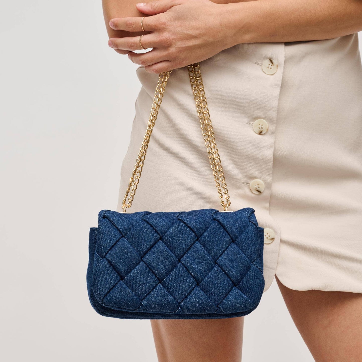 Giselle Denim Woven Crossbody
