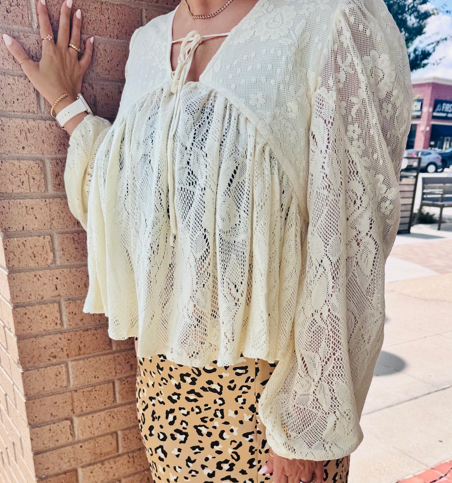 Laker Lace Babydoll Top