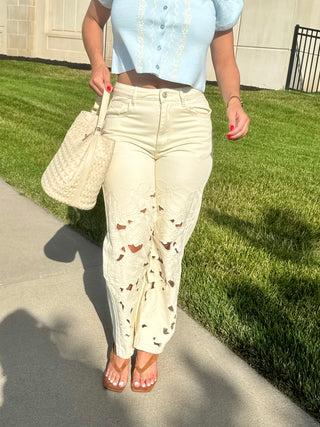 Savannah Floral Cutout Pants
