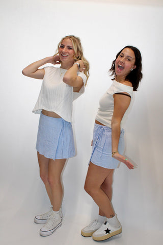 Eyelet Elegance Skort