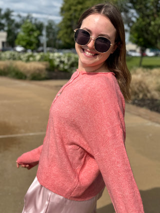 Abby Rose Peach Piper Cardigan