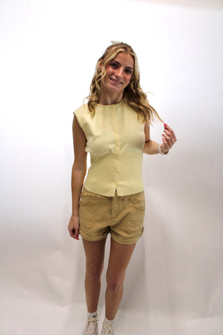 Buttercup Button Top