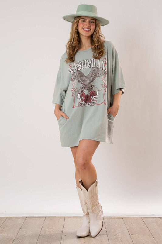 Nashville Eagle Tee Dress