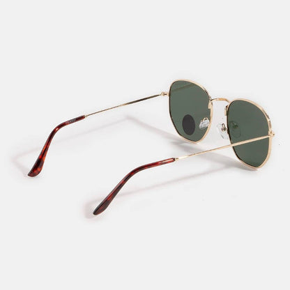 Polarized Metallic Retro  Frame Sunglasses