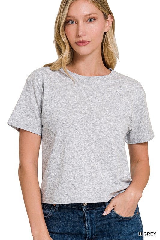 Crew Neck Crop Tee