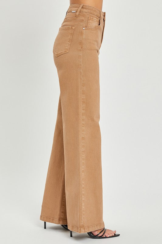 Side view of Risen High Rise Tummy Control Wide Pant