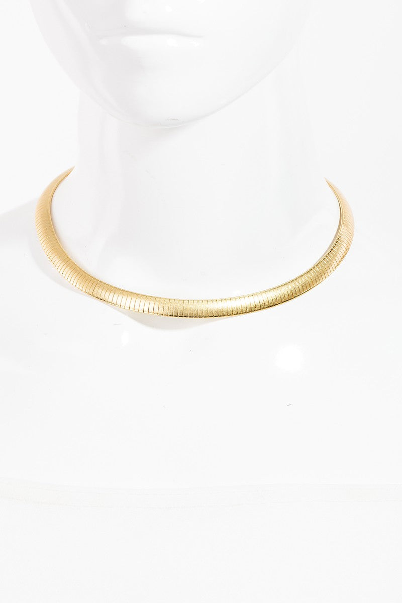 Wide Snake Chain Choker Necklace