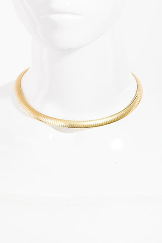 Wide Snake Chain Choker Necklace