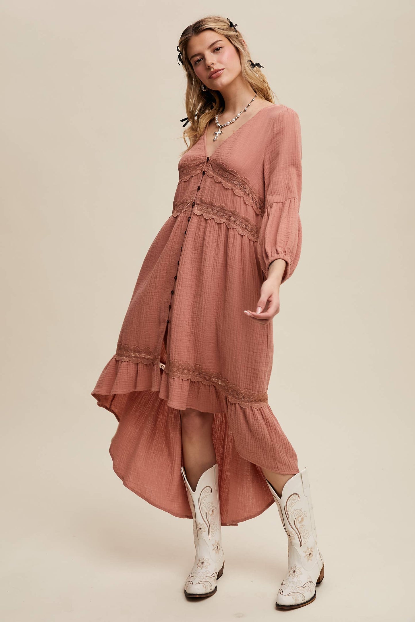 Brenen Boho High-Low Dress