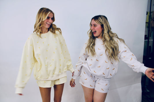 Cozy Pup Sweatshirt – Dachshund Print Pullover