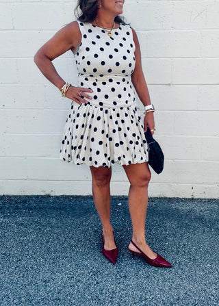 Frankie Polka Dot Sleeveless Bubble Dress