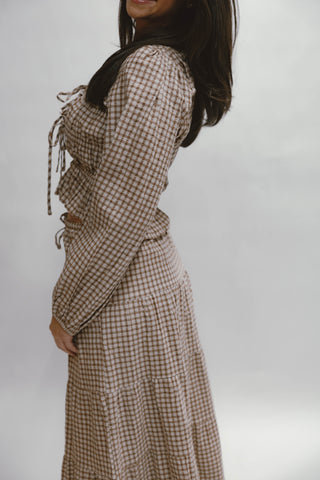 Ginni Gingham Smocked Top