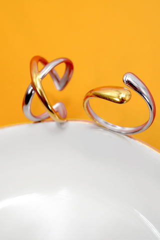 Two Tone Twist Ring