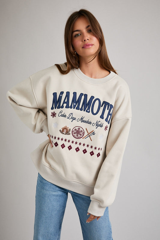 'mammoth' Crew Neck Oversized Sweatshirt