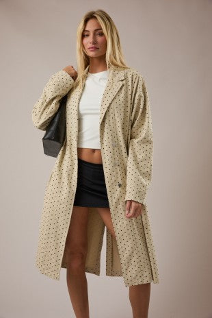 City Girl Polka Dot Trench