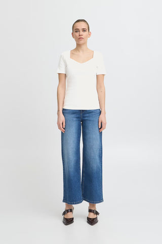 Cassie Ribbed Square Neck Top