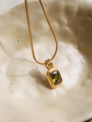 Maeve Square Stone Pendant