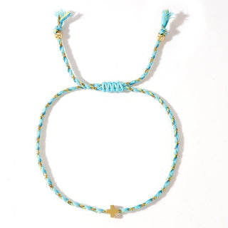 Corded Cross Charm Bracelet