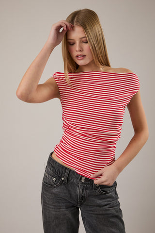 Harper Stripe Off Shoulder Top
