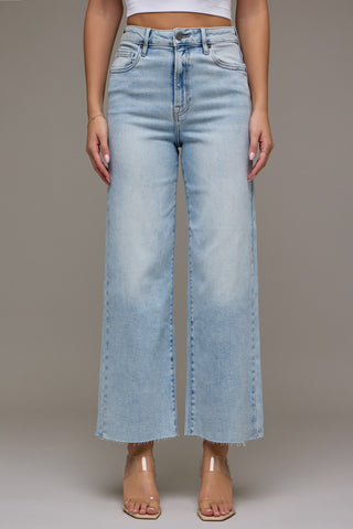 Nori Hidden Light Wash Clean Stretch Wide Leg