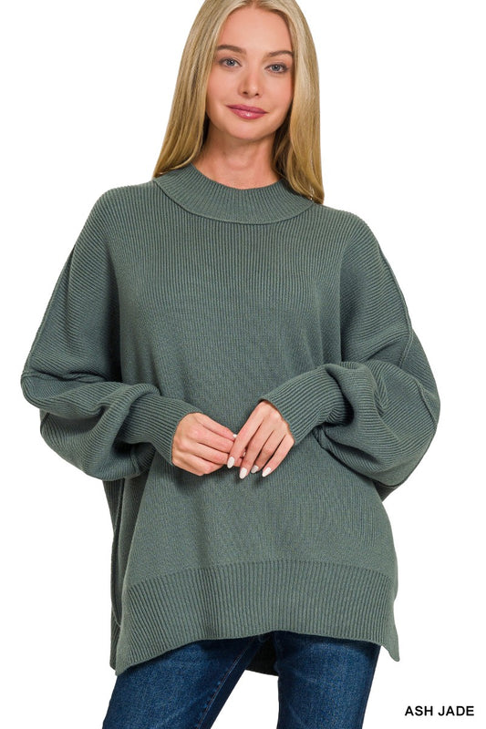 Meri Side Slit Oversized Sweater