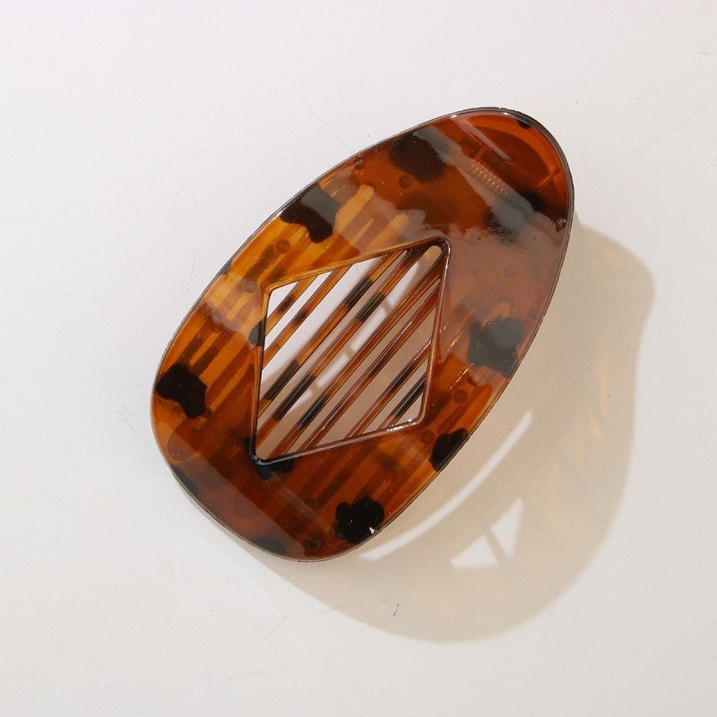 Jumbo Lay Flat Oval Hair Claw Clips