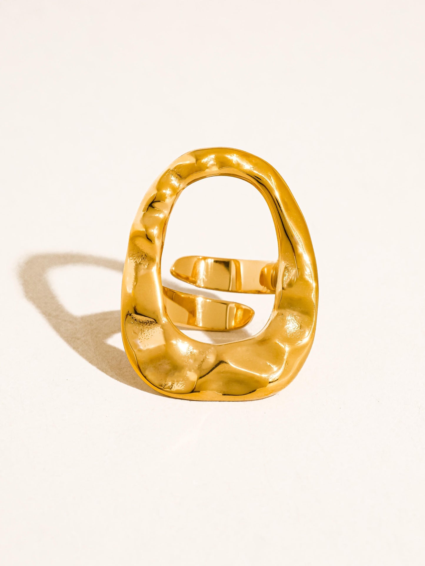 Aurithra Abstract Open Statement Ring