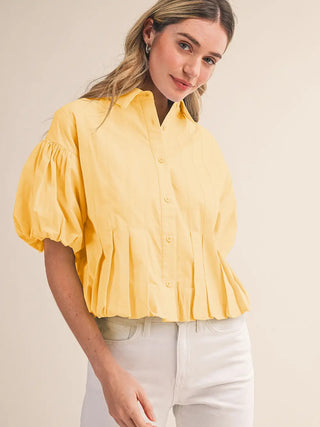 Millie Pleated Bubble Top