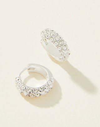Cristal Pavé Hoop Earrings