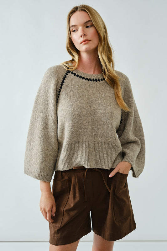 Oat Comfy Pullover Sweater