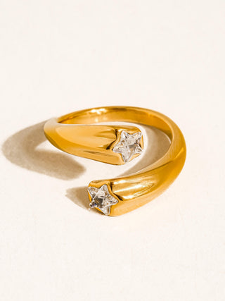 Fenella Double Star Cz Ring