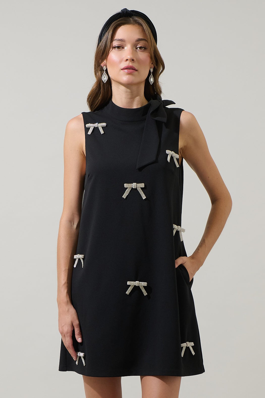 Pamelda Bow Shift Mini Dress