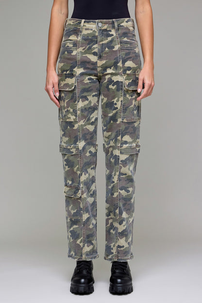 Tracey Hidden Camo Stretch Straight Jeans
