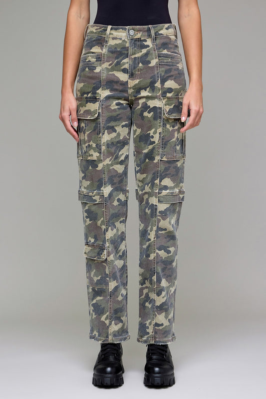 Tracey Hidden Camo Stretch Straight Jeans