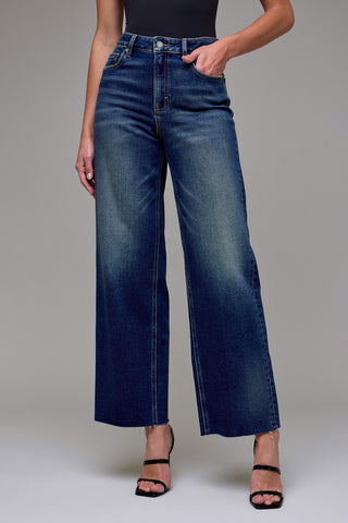 Logan Hidden Dark Vintage Clean Stretch Dad Jean