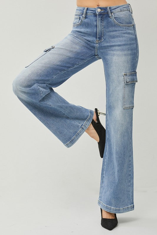 Risen Stretch Cargo Denim Jeans