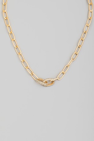 Pave Chain Link Necklace