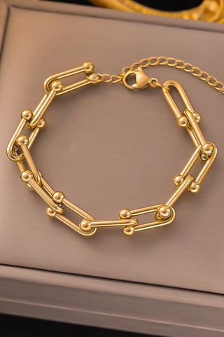 18K U-Shaped Link Chain Bracelet