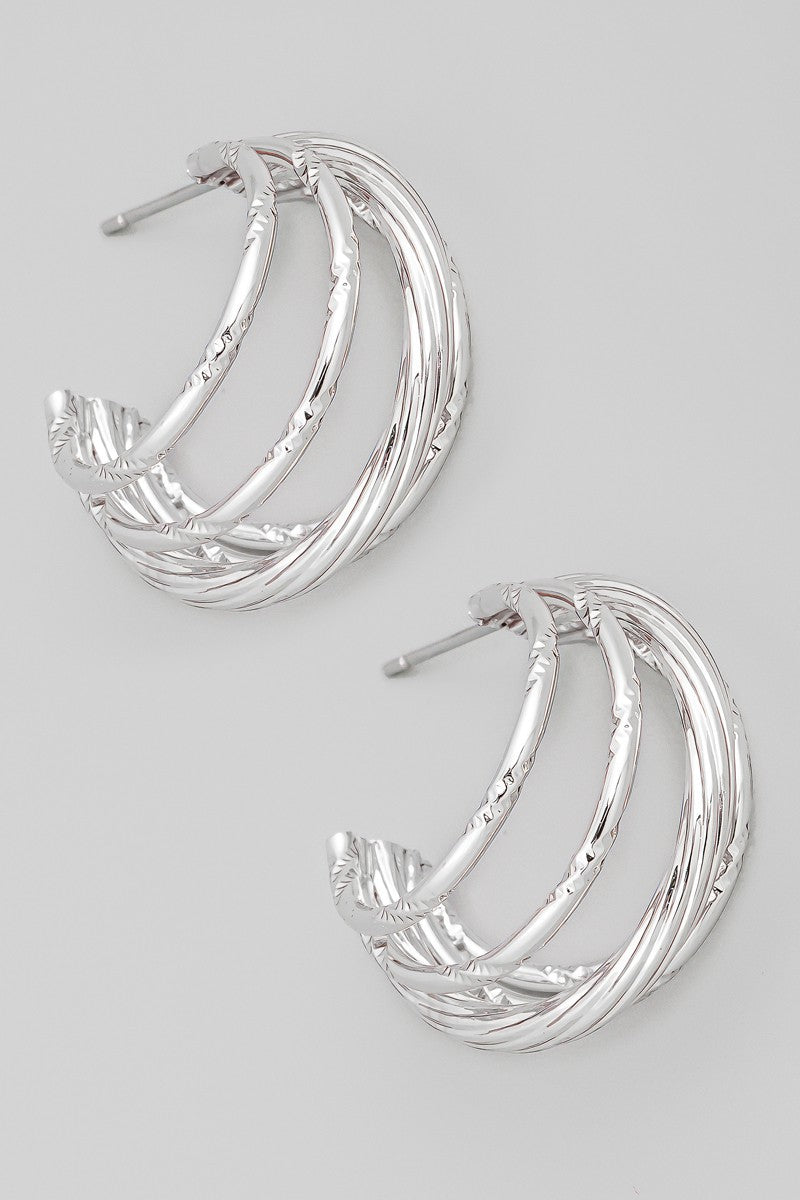 Multi Layered Hoop Earrings