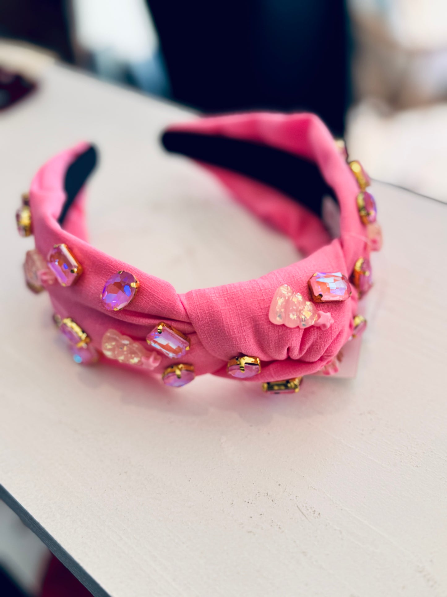 Pink Christmas Tree Headband