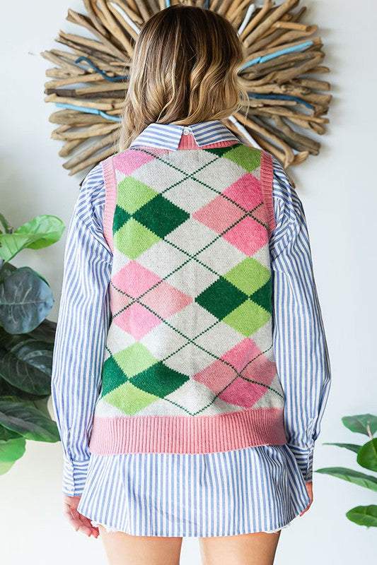 Argyle Knit Vest