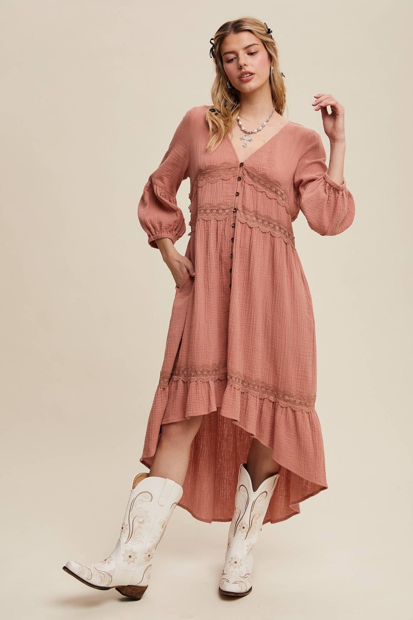 Brenen Boho High-Low Dress
