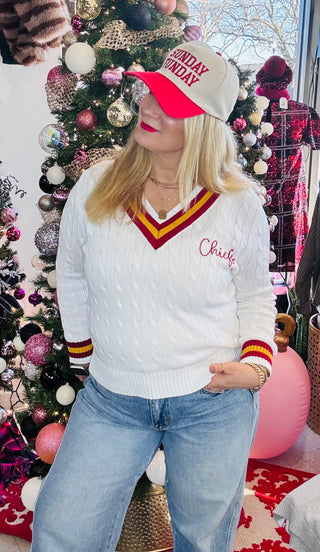 CUSTOM Chiefs Varsity Sweater