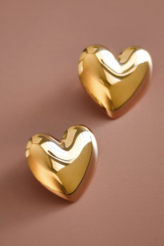 Statement Heart Stud Earrings