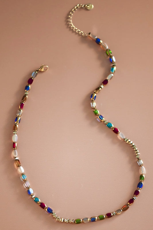 18k Beaded Sparkle Necklace