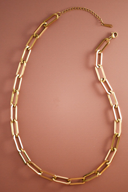 18k Chunky Paperclip Chain