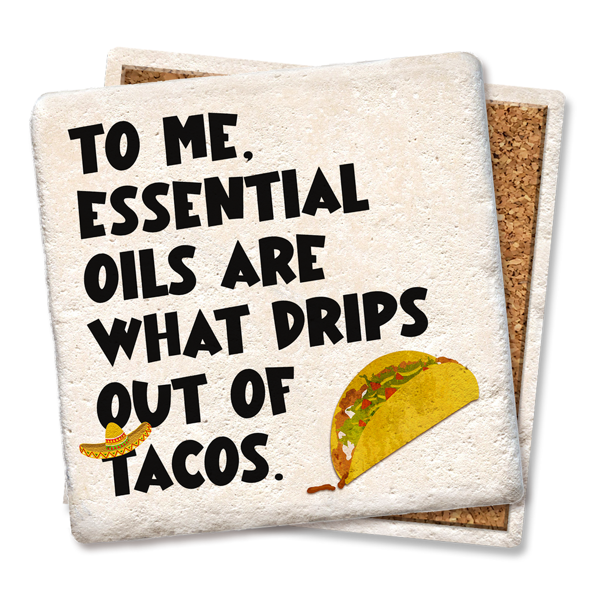 Essential oils taco coaster