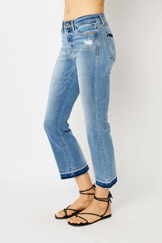 Judy Blue MR Release Hem Cropped Bootcut