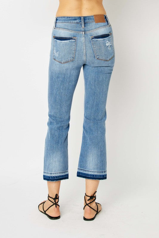 Judy Blue MR Release Hem Cropped Bootcut