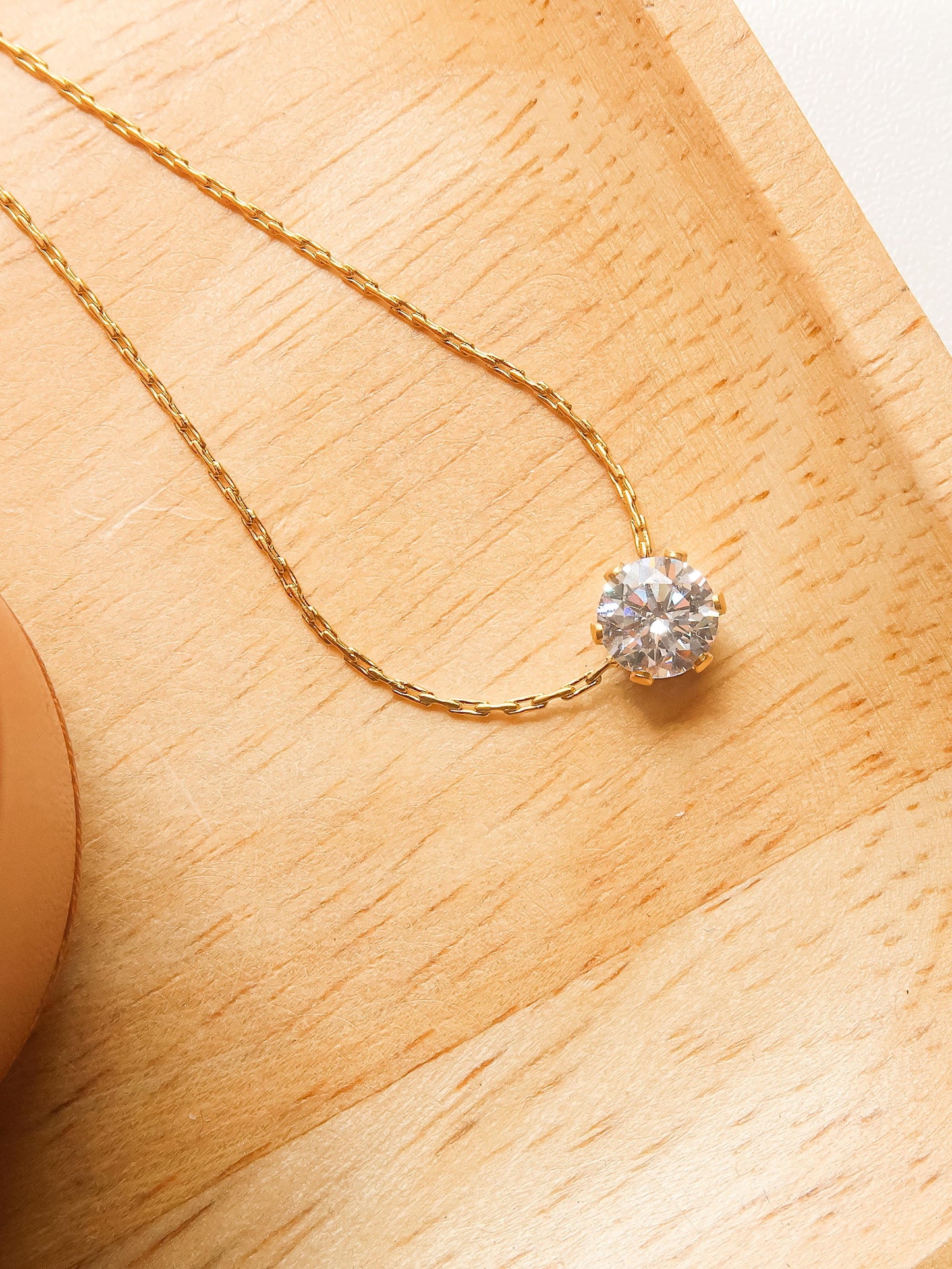 Ciara Petite Round Cz Necklace